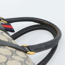 GUCCI GG Supreme Sherry Line Hand Bag PVC Navy Gold 39 02 007 Auth 185185-8