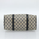 GUCCI GG Supreme Sherry Line Hand Bag PVC Navy Gold 39 02 007 Auth 185185-5