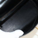 HERMES Kelly 28 Hand Bag Box Calfskin 2way Black Gold Auth 185189SM-9