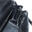 HERMES Kelly 28 Hand Bag Box Calfskin 2way Black Gold Auth 185189SM-28