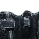 HERMES Kelly 28 Hand Bag Box Calfskin 2way Black Gold Auth 185189SM-10