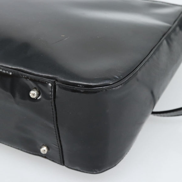 GUCCI Hand Bag Patent Leather 2way Black Silver 000 1013 0504 Auth 185190