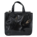 GUCCI Hand Bag Patent Leather 2way Black Silver 000 1013 0504 Auth 185190-2