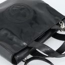 GUCCI Hand Bag Patent Leather 2way Black Silver 000 1013 0504 Auth 185190-6