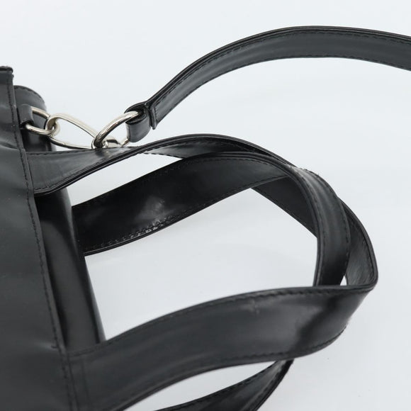 GUCCI Hand Bag Patent Leather 2way Black Silver 000 1013 0504 Auth 185190