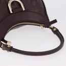 GUCCI GG Canvas Guccissima Abbey Bag Leather Bordeaux Gold 190525 Auth 185194V-7