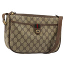 GUCCI GG Supreme Web Sherry Line Bag PVC Beige Gold 89 02 077 Auth 185199-1