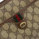 GUCCI GG Supreme Web Sherry Line Bag PVC Beige Gold 89 02 077 Auth 185199-15