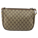 GUCCI GG Supreme Web Sherry Line Bag PVC Beige Gold 89 02 077 Auth 185199-3