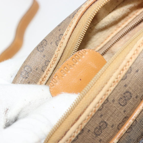 GUCCI Micro GG Supreme Web Sherry Line Bag PVC Beige 007 904 0008 Auth 185200