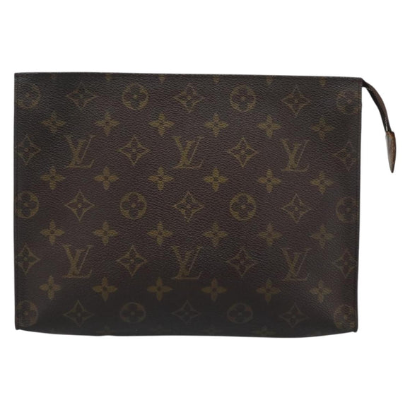LOUIS VUITTON Monogram Poche Toilette 26 Pouch M47542 LV Auth 185201