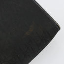 Christian Dior Trotter Canvas Clutch Bag Black Gold Auth 185202-8