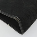 Christian Dior Trotter Canvas Clutch Bag Black Gold Auth 185202-14