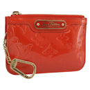 LOUIS VUITTON Vernis Pochette Cles NM Coin Purse Orenge M93638 LV Auth 185207A-1