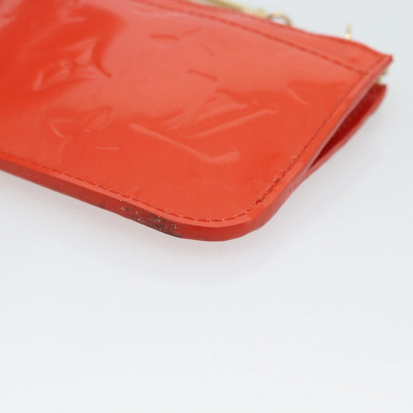 LOUIS VUITTON Vernis Pochette Cles NM Coin Purse Orenge M93638 LV Auth 185207A
