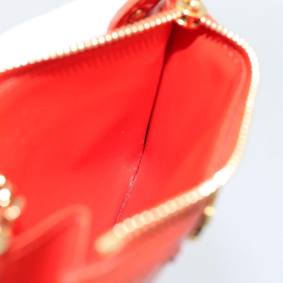 LOUIS VUITTON Vernis Pochette Cles NM Coin Purse Orenge M93638 LV Auth 185207A