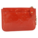 LOUIS VUITTON Vernis Pochette Cles NM Coin Purse Orenge M93638 LV Auth 185207A-2