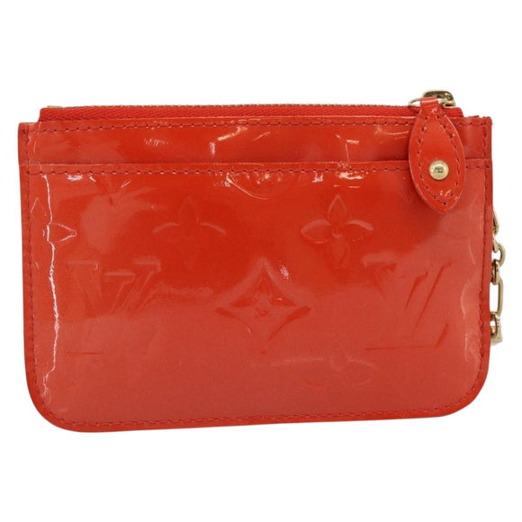 LOUIS VUITTON Vernis Pochette Cles NM Coin Purse Orenge M93638 LV Auth 185207A