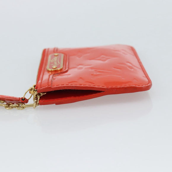 LOUIS VUITTON Vernis Pochette Cles NM Coin Purse Orenge M93638 LV Auth 185207A
