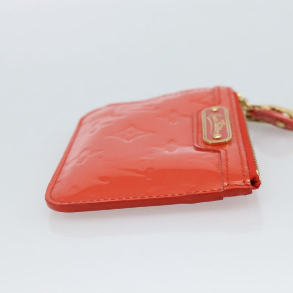 LOUIS VUITTON Vernis Pochette Cles NM Coin Purse Orenge M93638 LV Auth 185207A
