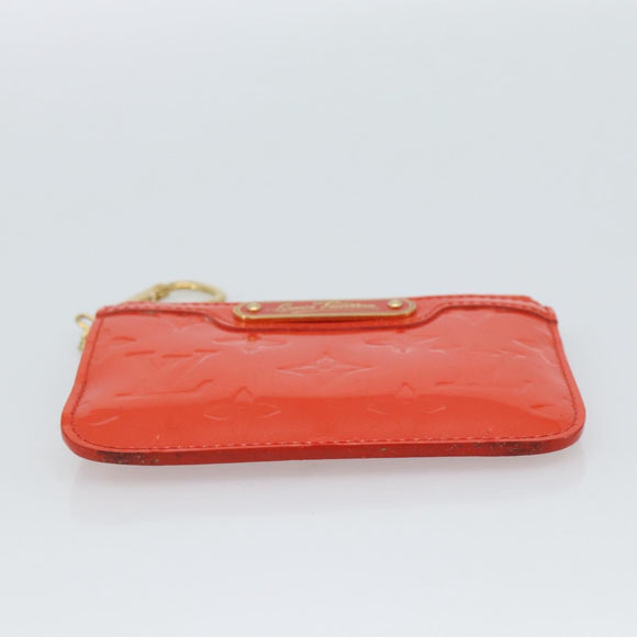 LOUIS VUITTON Vernis Pochette Cles NM Coin Purse Orenge M93638 LV Auth 185207A