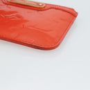 LOUIS VUITTON Vernis Pochette Cles NM Coin Purse Orenge M93638 LV Auth 185207A-8