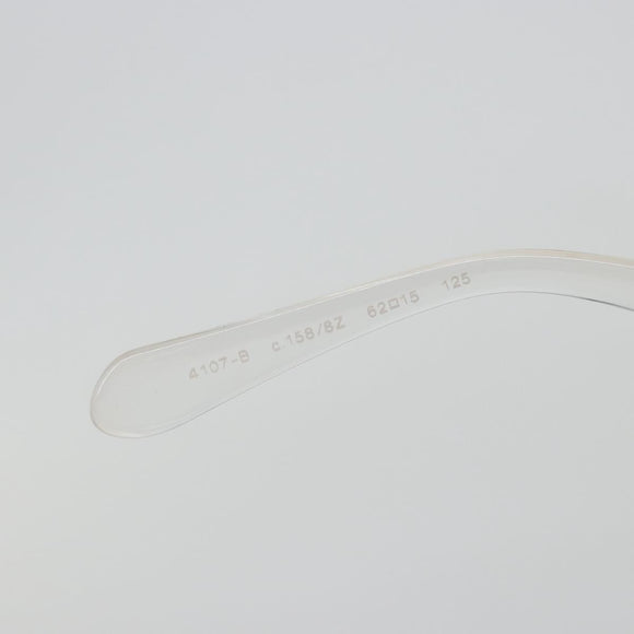 CHANEL Sunglasses Plastic Clear Silver CC Auth 185209