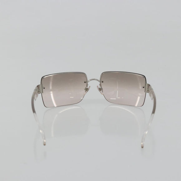 CHANEL Sunglasses Plastic Clear Silver CC Auth 185209
