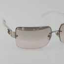 CHANEL Sunglasses Plastic Clear Silver CC Auth 185209-6