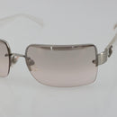 CHANEL Sunglasses Plastic Clear Silver CC Auth 185209-7