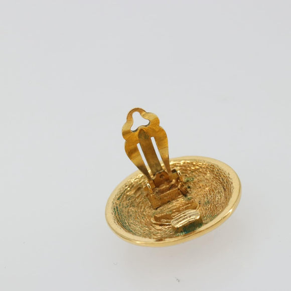 CHANEL Earring metal Gold Tone CC Auth 185221V
