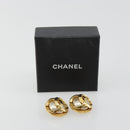 CHANEL Earring metal Gold Tone CC Auth 185222V-11