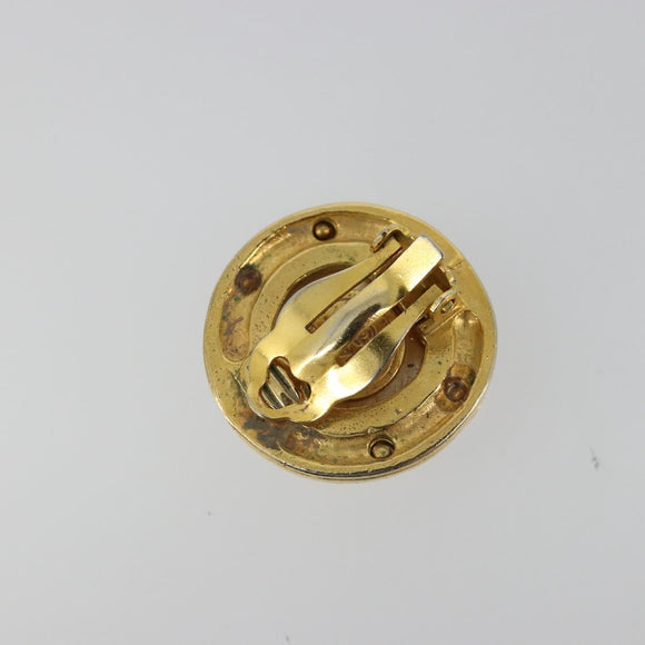 CHANEL Earring metal Gold Tone CC Auth 185222V