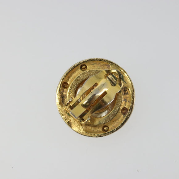 CHANEL Earring metal Gold Tone CC Auth 185222V