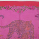 HERMES Carre 90 Scarf Silk ""JUNGLE LOVE"" Pink Auth 185241-3