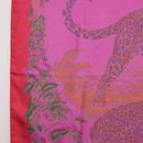 HERMES Carre 90 Scarf Silk ""JUNGLE LOVE"" Pink Auth 185241-5