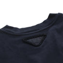 PRADA Short Sleeved T Shirt Cotton S Navy Auth 185249V-5