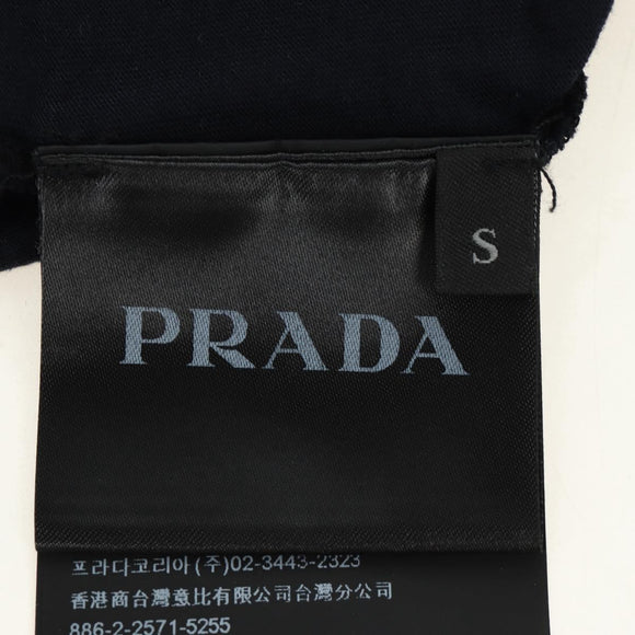 PRADA Short Sleeved T Shirt Cotton S Navy Auth 185249V
