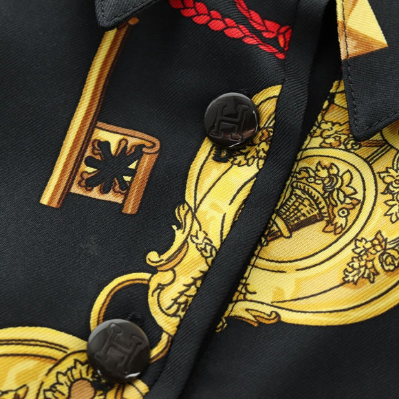 HERMES Polo Shirt T Shirt Silk Cashmere M Black Auth 185251V