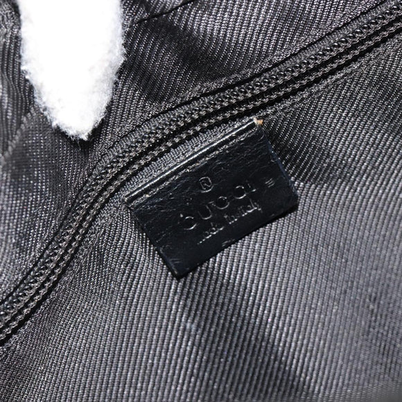 GUCCI GG Canvas Shoulder Bag Black Gold 019 0433 Auth 185255