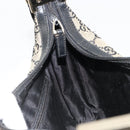 GUCCI GG Canvas Shoulder Bag Black Gold 019 0433 Auth 185255-13