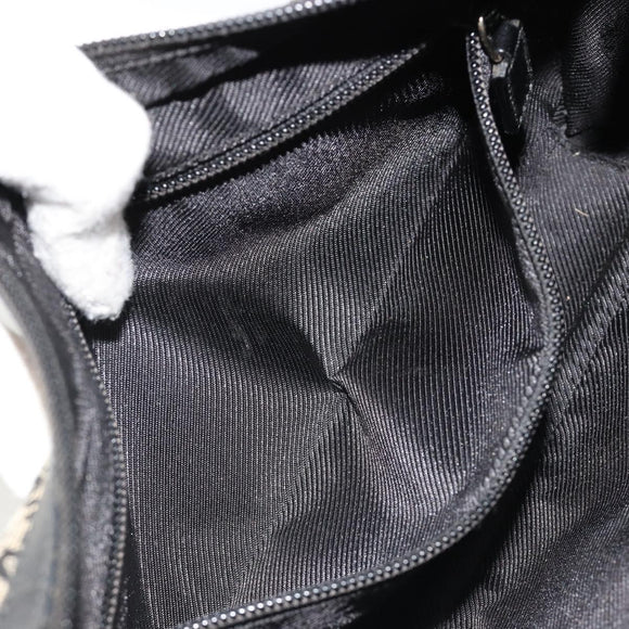 GUCCI GG Canvas Shoulder Bag Black Gold 019 0433 Auth 185255