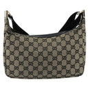 GUCCI GG Canvas Shoulder Bag Black Gold 019 0433 Auth 185255-3