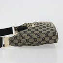 GUCCI GG Canvas Shoulder Bag Black Gold 019 0433 Auth 185255-5