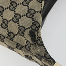 GUCCI GG Canvas Shoulder Bag Black Gold 019 0433 Auth 185255-6