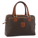 CELINE Macadam Canvas Hand Bag PVC Leather Brown Gold Auth 185260A-1