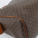 CELINE Macadam Canvas Hand Bag PVC Leather Brown Gold Auth 185260A-15