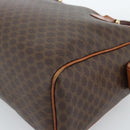CELINE Macadam Canvas Hand Bag PVC Leather Brown Gold Auth 185260A-16