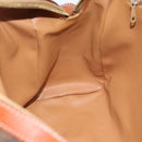CELINE Macadam Canvas Hand Bag PVC Leather Brown Gold Auth 185260A-20