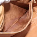 CELINE Macadam Canvas Hand Bag PVC Leather Brown Gold Auth 185260A-11